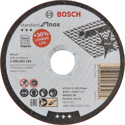 Bosch ploča rezna ravna za inox standard 1mm rapido Slike
