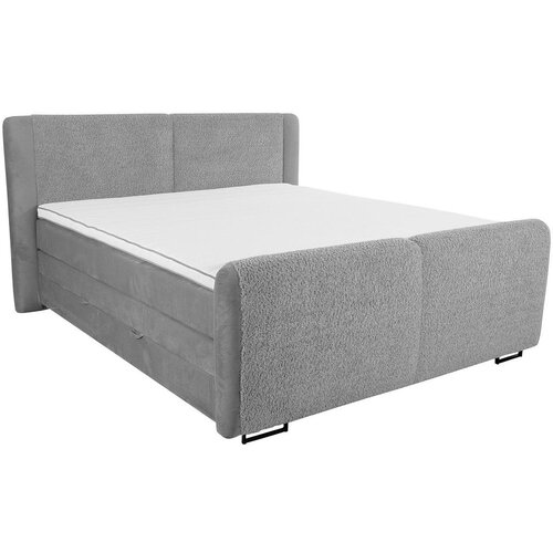 MID.YOU POSTELJA BOXSPRING 180 cm x 200 cm , tekstil siva Cene