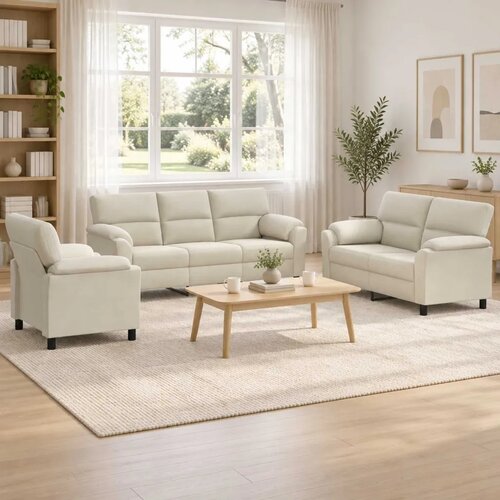  Set sofe 3 pcs Krem Bar&scaron;un - Krem 1-sjedalo + 2-sjedalo (140 cm) + 3-sjedalo Cijene