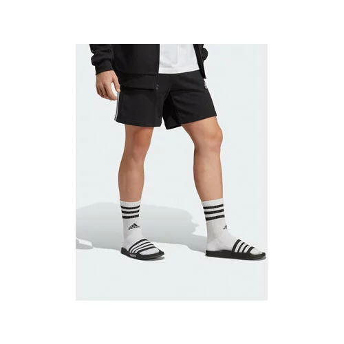 ADIDAS SPORTSWEAR adidas Športne kratke hlače Essentials French Terry 3-Stripes Shorts IC9435 Črna Regular Fit