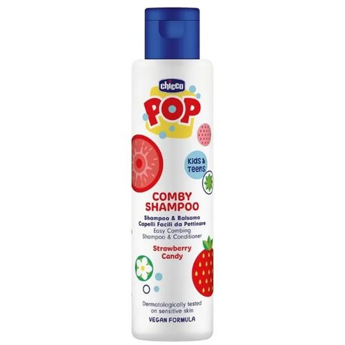 Chicco &amp;Scaron;ampon i regenerator Pop, 2u1, Jagoda, 250ml Slike