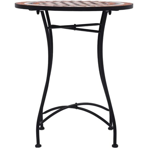 Bistro 3-dijelni mozaični bistro set s keramičkim pločicama boje cigle Slike