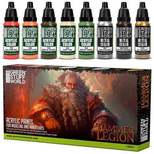 Green Stuff World Paint Set - Hammer Legion | Set Akrilnih Boja x8 Cene