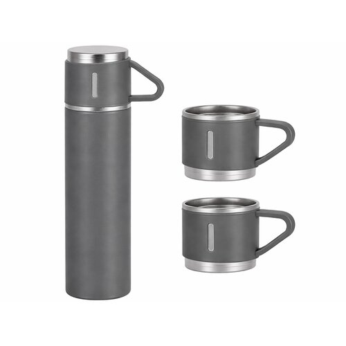  Siva putna termosica s tri ča&amp;scaron;e - 400 ml Slike