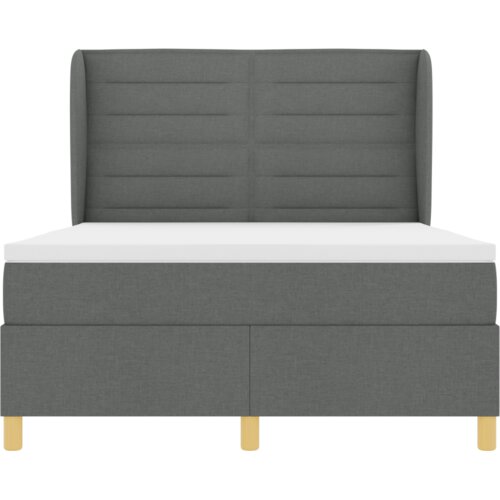 Box Spring Krevet s Madracem Tamno Siva 160x200 cm Tkanina Slike
