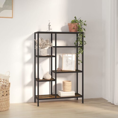 The Living Store Knjižni regal 80x30x120 cm jeklo in inženirski les - Knjižna Omara, (21431679) Slike