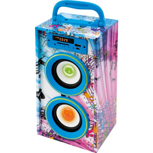 Sal Zvučnik bežični 20W, Bluetooth,multimedijalni,4in1 - BT 2800/BL, Plavo-roze Slike