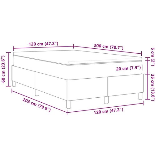 Krevet s box springom s madracem Plava 120x200 cm Kordura tkanina Slike