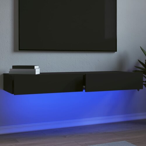 TV ormarići s LED svjetlima 2 kom crni 60 x 35 x 15,5 cm Cijene