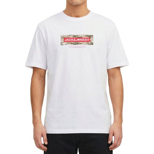 Jack &amp;amp; Jones Mu&amp;scaron;ka majica kratkih rukava Jcobreeze Branded Tee Ss Crew Neck Fst, Bela Slike
