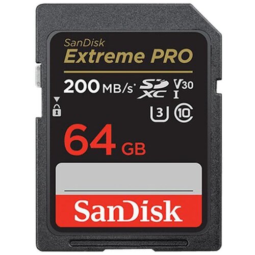 San Disk Memorijska kartica Extreme PRO 64GB SDXC do 200MB/s UHS-I Class 10 U3 V30 Cene