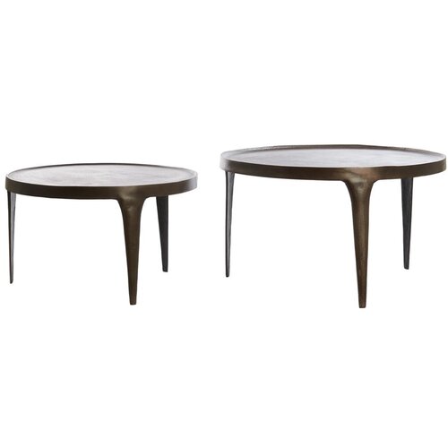 Light &amp;amp; Living Smeđi okrugli stolići za kavu u setu 2 kom &amp;oslash; 75 cm Tobias &amp;ndash; Slike