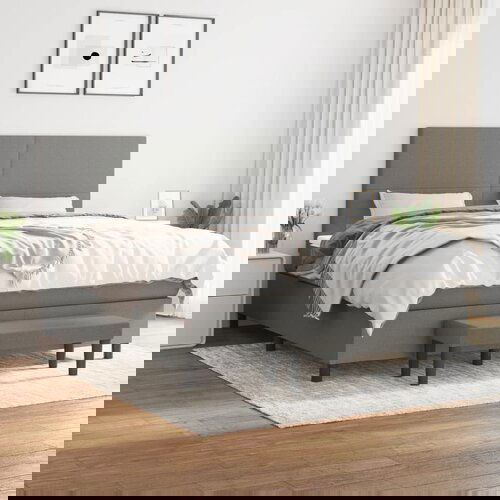 The Living Store Box spring postelja z vzmetnico temno siva 180x200 cm blago - Box Spring Postelja, (21517996) Slike