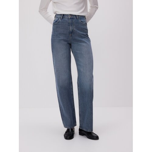 Reserved Wide leg traperice - indigo jeans Cene