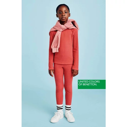 United Colors Of Benetton Dječje tajice boja: ružičasta, glatki materijal