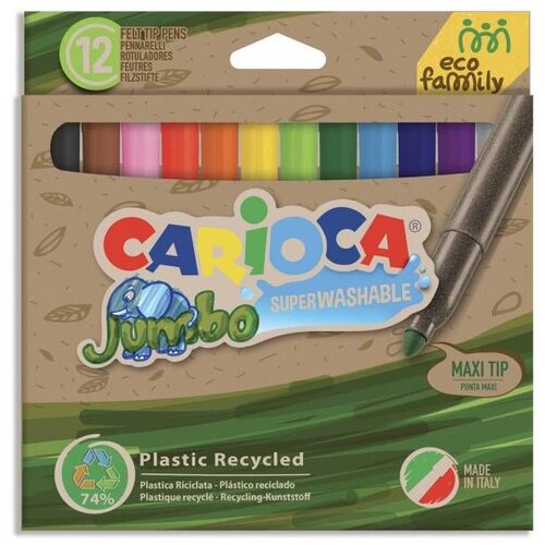 Carioca Eco Family Jumbo flomasteri u boji set od 12kom - Cene