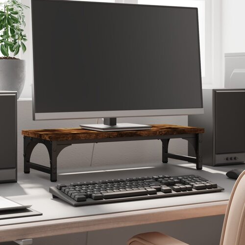  Stalak za monitor boja dimljenog hrasta 55 x 23 x 14 cm drveni Cijene