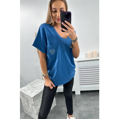 Kesi Cotton blouse with jeans pocket Slike