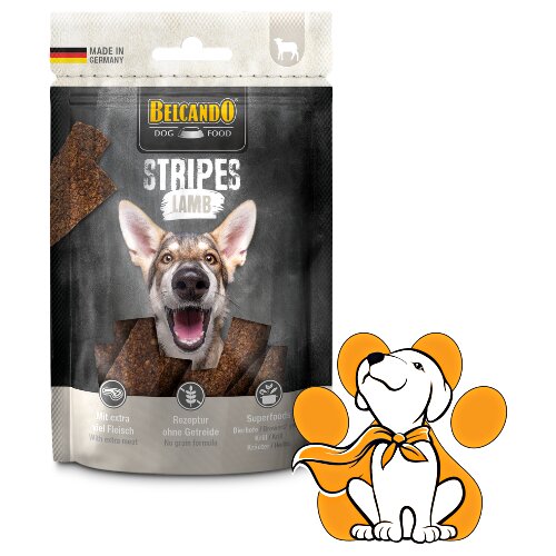 Belcando Snacks Stripes Lamb 70g, Su&scaron;ene Poslastice Za Pse Sa Jagnjetinom Cene