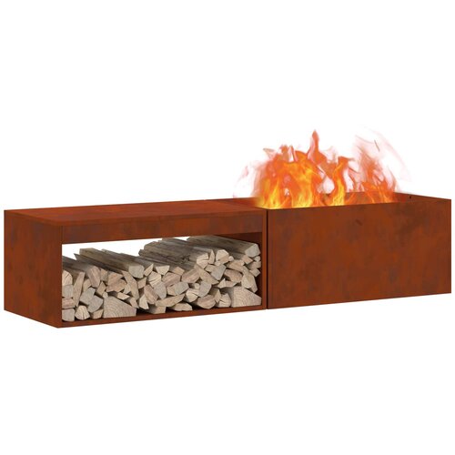  Kamin Smeđa 160 x 45 x 35 cm Čelik Slike