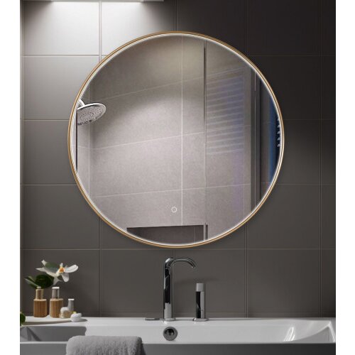 Master Ogledalo LED okruglo 80x80cm S-4678G zlatno Cijene