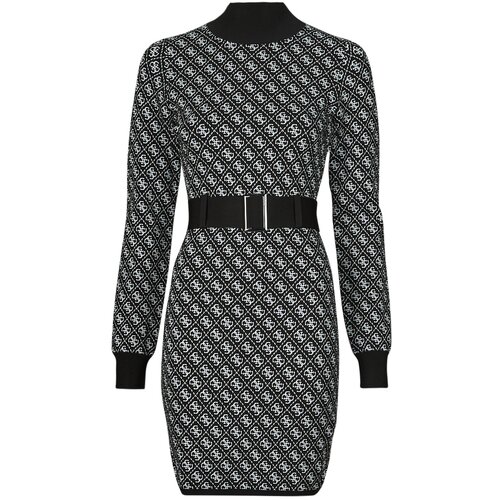 Guess LISE 4G LS BELTED DRESS SWTR Crna Cijene