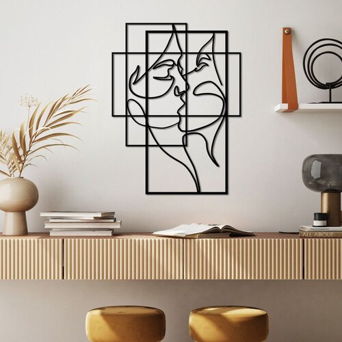 Wallity zidna dekoracija Love-L, 70x52cm, Crna Slike