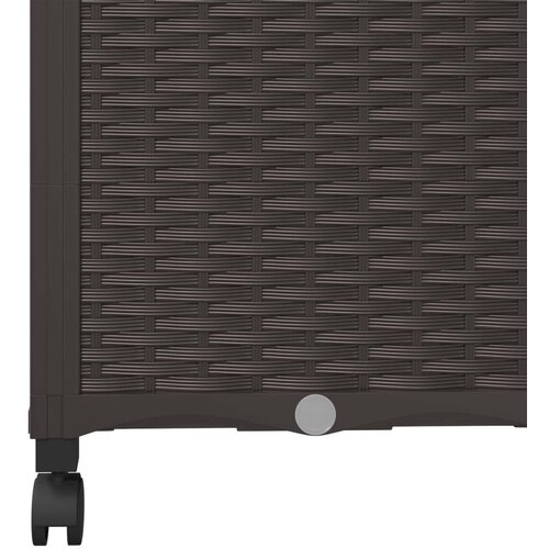  Vrtni saksija s re&amp;scaron;etkom i kotačima Smeđa 40 x 40 x 146 cm PP - Smeđa 40 x 40 x 136 cm s kotačima Slike