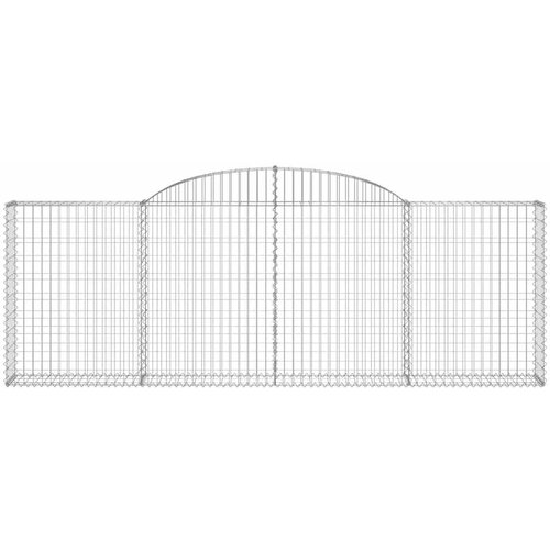  Lučne gabionske ko&amp;scaron;are 8 kom 300x30x100/120cm pocinčano željezo Slike