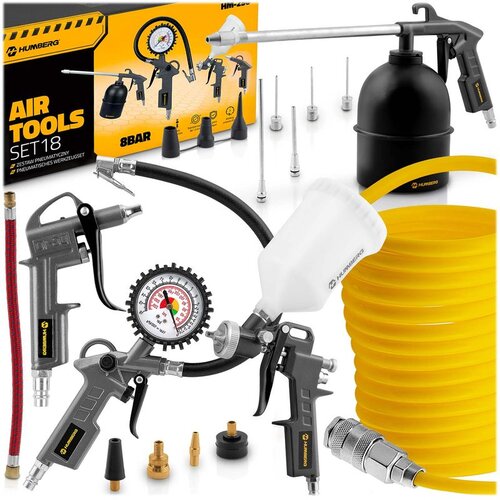  18-dijelni pneumatski set alata za kompresor Humberbg HM-256 Slike