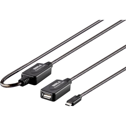 Renkforce USB kabel USB 2.0 USB-C&reg; vtič\, USB-A vtičnica 7.50 m črna pozlačeni konektorji RF-4752800, (20415748) Cene