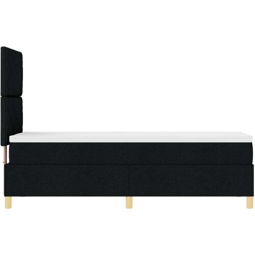Box Spring krevet s madracem crni 80x200 cm tkanina Slike