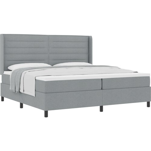 vidaXL okvir kreveta s madracem svijetlo sivi 200x200 cm  tkanina Cijene
