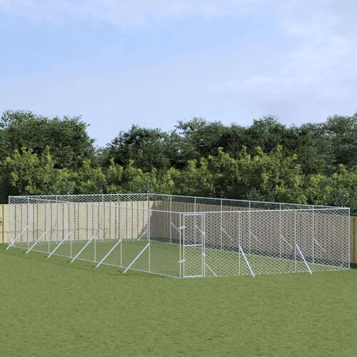  Vanjski kavez za pse srebrni 6 x 14 x 2 m od pocinčanog čelika Slike