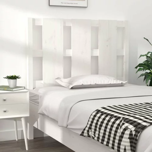  Uzglavlje za krevet bijelo 95 5x4x100 cm od masivne borovine