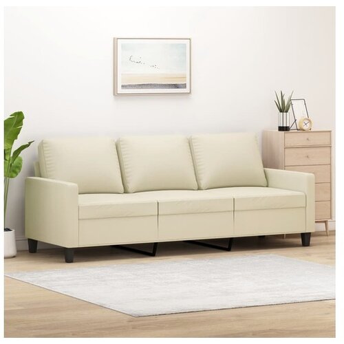 vidaXL Trosed krem 180 cm umetno usnje Cene