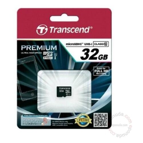 Transcend microSDHC 32GB Class 10 UHS-I 400X Slike
