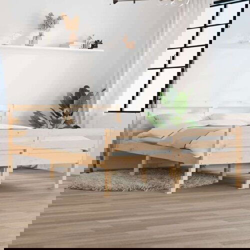  Posteljni okvir iz trdnega lesa 140x190 cm, (20601689) Slike