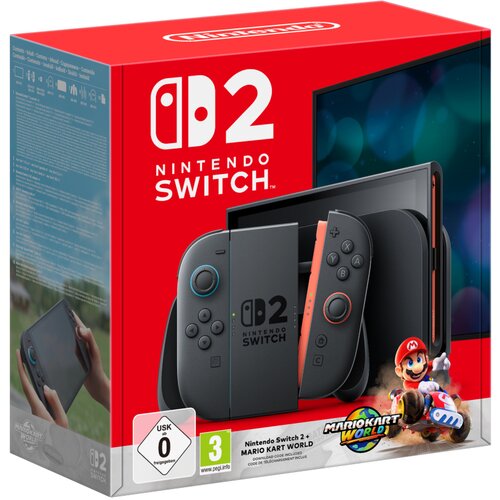 Nintendo Switch 2 konzola + Mario Kart 3 ukljucujuci Mario Kart World (k&amp;ocirc;d za preuzimanje) 10015920 PEGI Slike