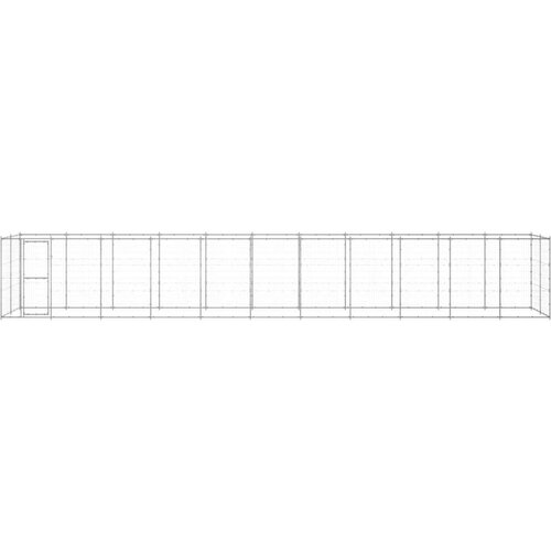  Zunanji pasji boks pocinkano jeklo 26,62 m&sup2; - - Srebrna - 106.3 - 1210 x 220 x 180 cm - Cene
