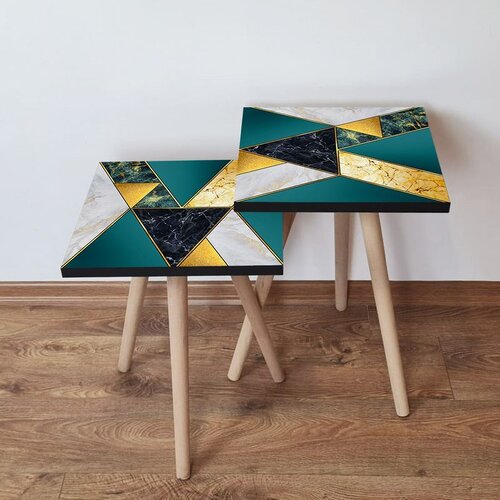 Hanah home 2Shp86 - multicolor multicolor nesting table (2 pieces) Cene