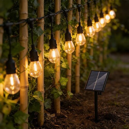  LED solarna svetlobna veriga (Za zunanjo uporabo, 10 m, Toplo bela) Cene
