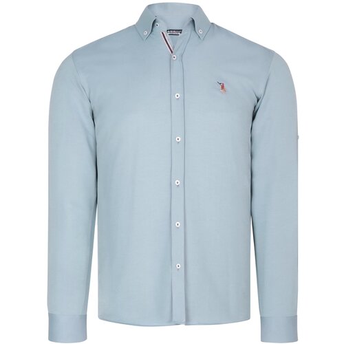 Dewberry G974 MEN&amp;#039;S SHIRT-WATER GREEN Slike