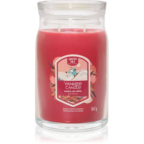 Yankee Candle Mirisna sveća SANTA ON SKIS velika 567g 60-90 sati. Slike