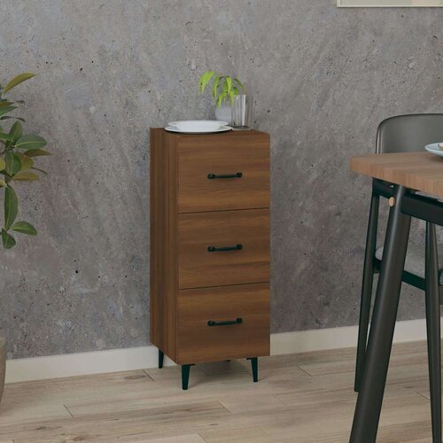  Komoda boja smeđeg hrasta 34,5 x 34 x 90 cm konstruirano drvo Cijene
