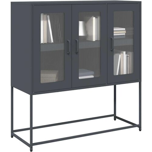 vidaXL Komoda antracit 100,5 x 39 x 107 cm od hladno valjanog čelika Cijene