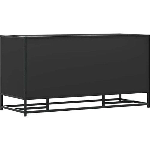  Klupa za cipele crna 100x40x53,5 cm Konstruirano drvo i metal Slike