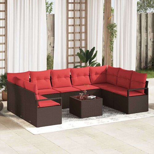  Set sofe s jastukom 10 pcs Smeđa poliratan Cene