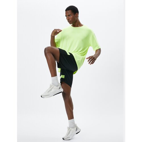 Koton Sports Shorts Neon Stripe Detailed Waist Laced Pocket Slike