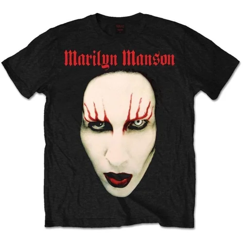 Marilyn Manson majica Unisex Red Lips 2XL Črna